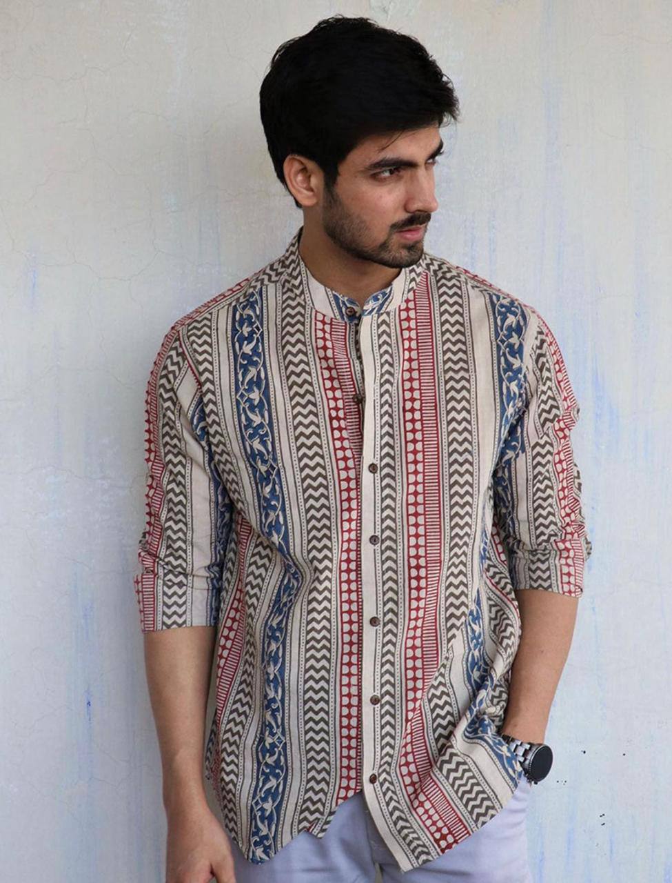 Men’s Block Printed Short Kurta
