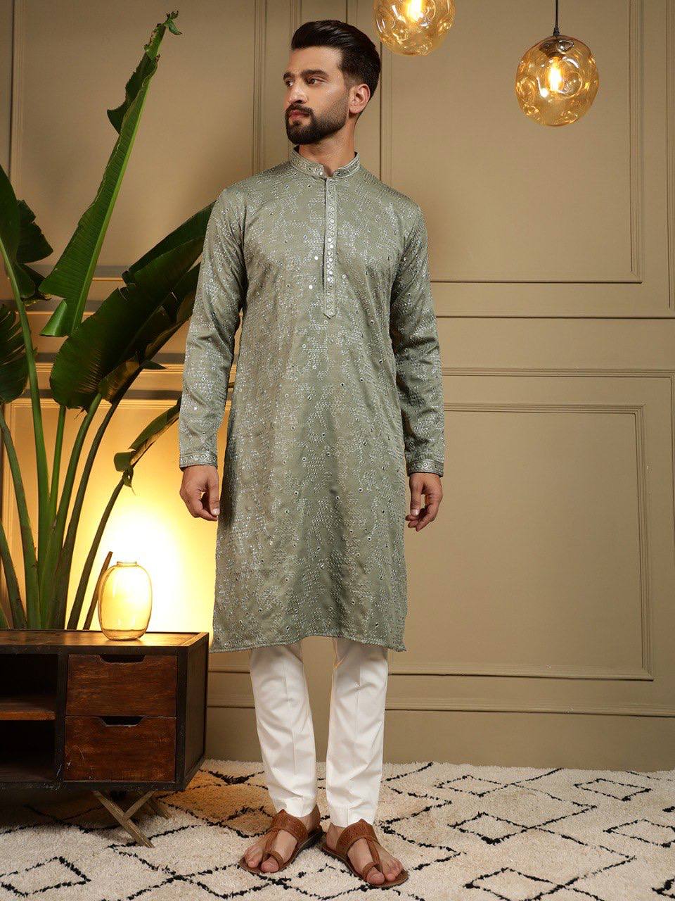 Men's Khadi Cotton Kurta Set