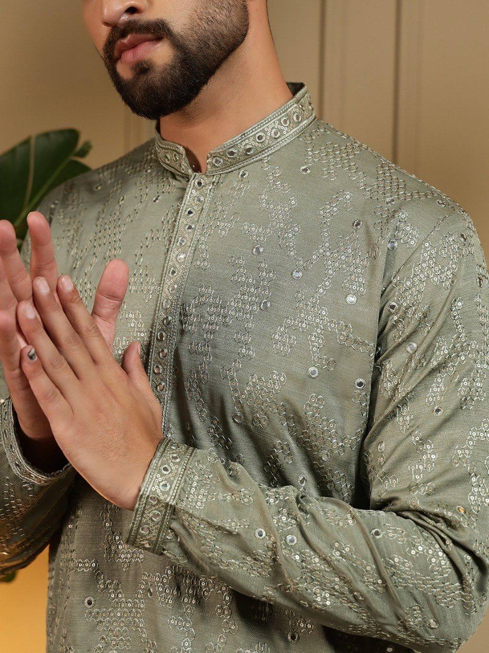 Men's Khadi Cotton Kurta Set