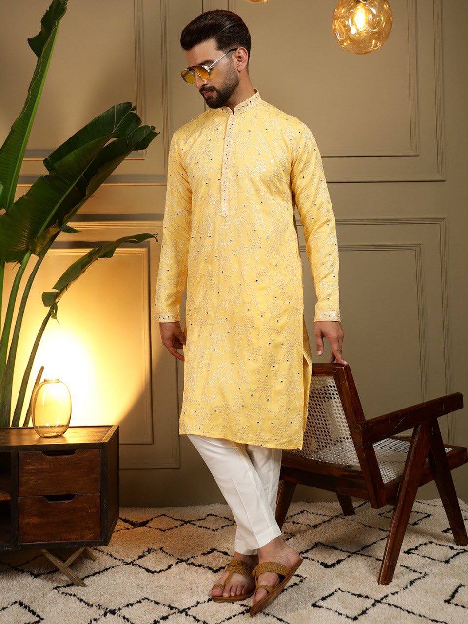 Men's Khadi Cotton Kurta Set