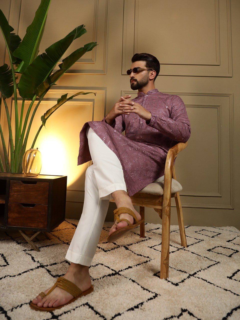 Men's Khadi Cotton Kurta Set