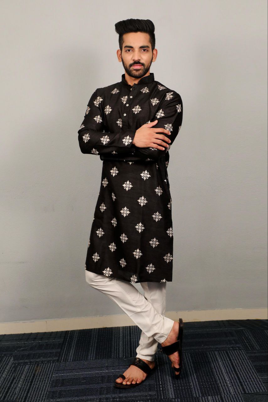 Men Pastel Series Kurta with Pants
