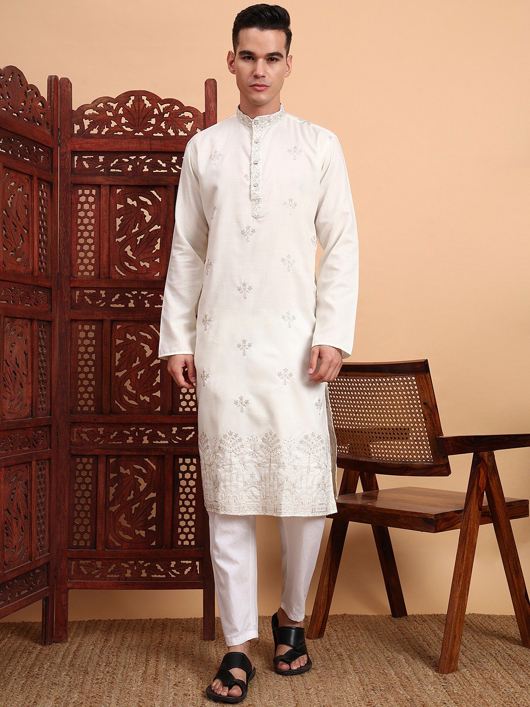 Men's Cotton Wedding & Festive Wear Kurta Set