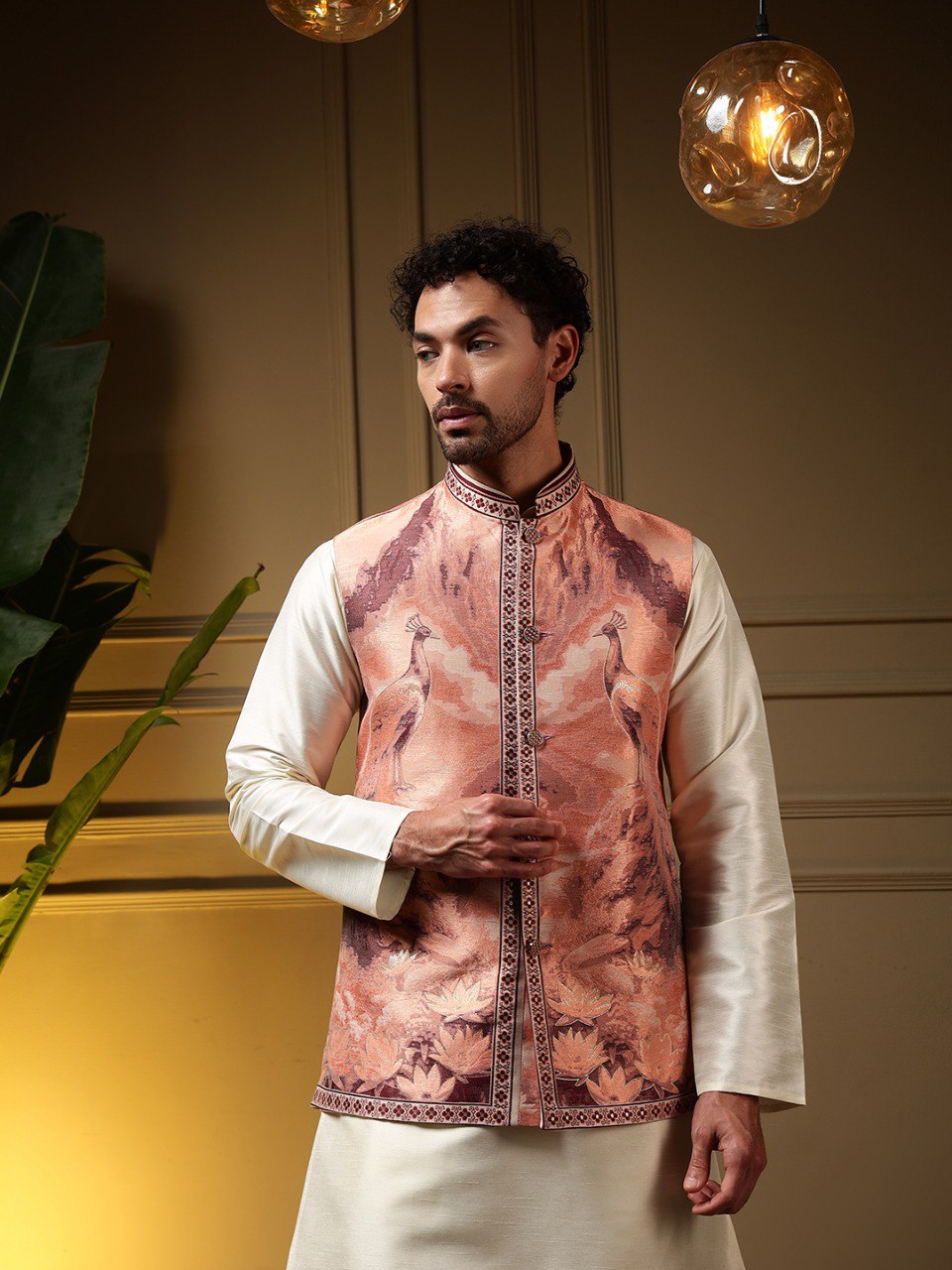 Men's 3-Piece Nehru Jacket Set for Weddings