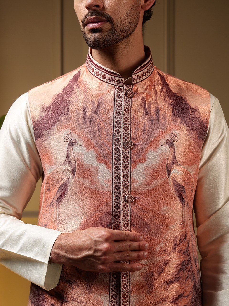 Men's 3-Piece Nehru Jacket Set for Weddings