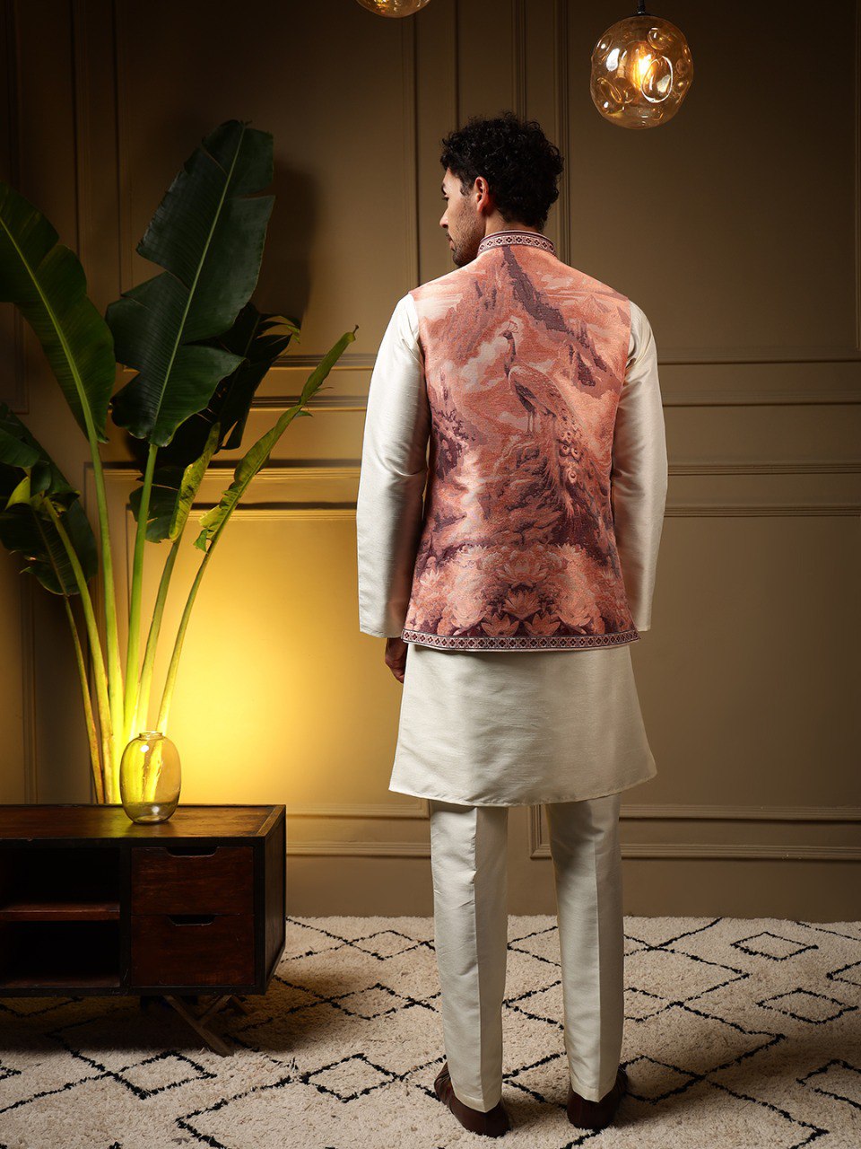 Men's 3-Piece Nehru Jacket Set for Weddings