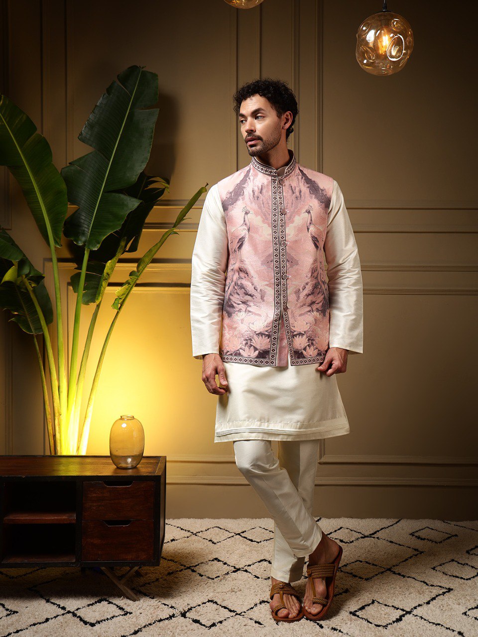 Men's 3-Piece Nehru Jacket Set for Wedding