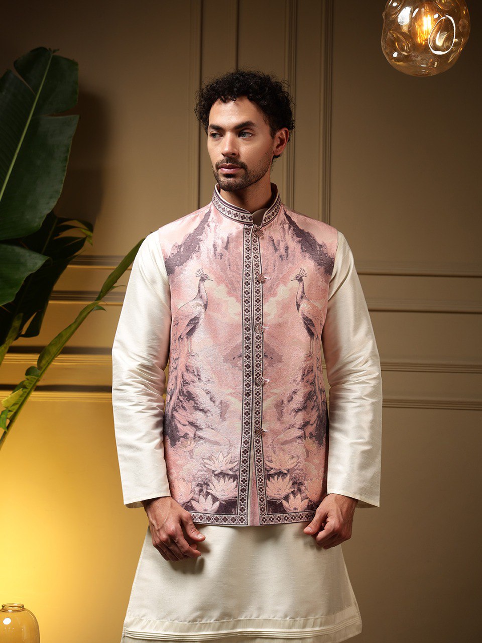 Men's 3-Piece Nehru Jacket Set for Wedding