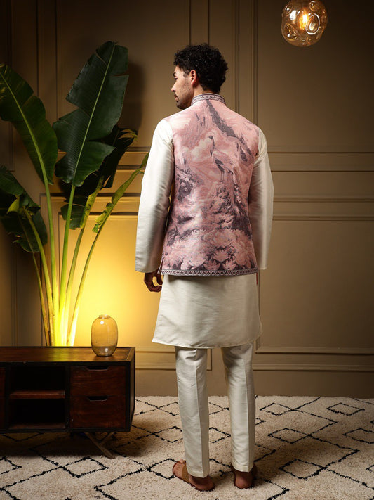 Men's 3-Piece Nehru Jacket Set for Wedding