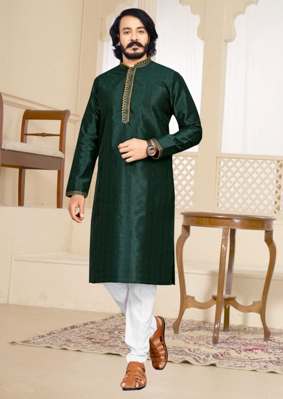 Jacquard Kurta with Pants - 5106