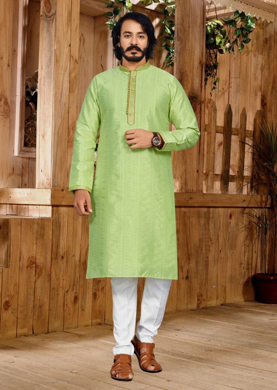 Jacquard Kurta with Pants - 5106